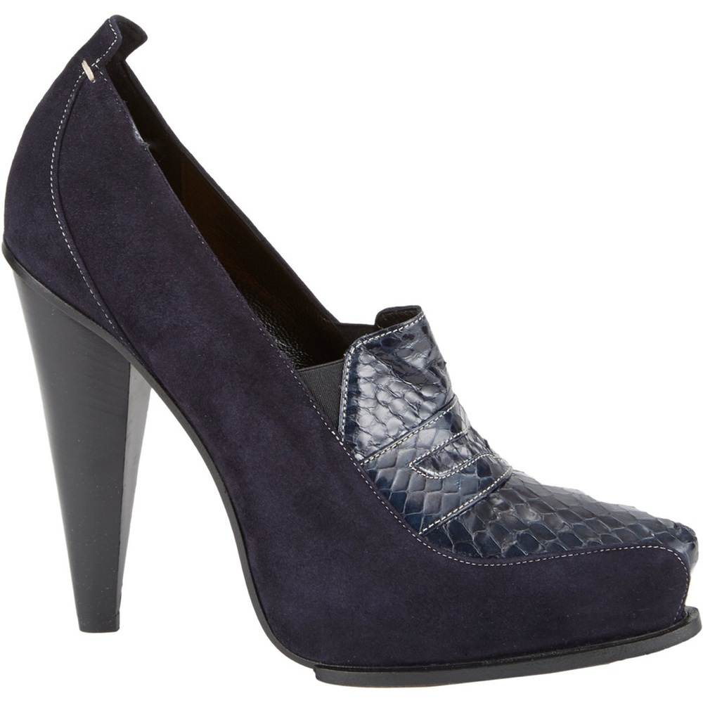 NWB Derek Lam Delana Navy Loafer Pumps Sz 6.5 - Picture 6 of 7